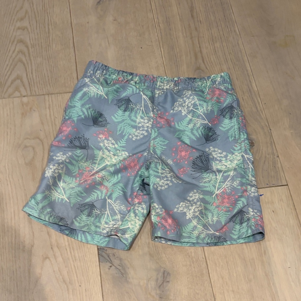 Chubbies Kids Swim Trunks in Green and Gray